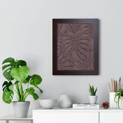 Merlot Monstera Framed Print – Botanical Wall Art
