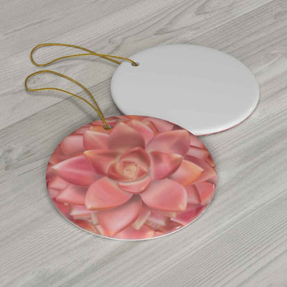 Graptosedum California Sunset Succulent Ceramic Ornament – Holiday Gift