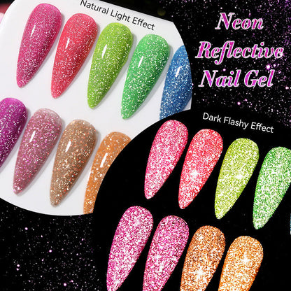 Nail Art Fluorescent Crushed Diamond Gel Polish