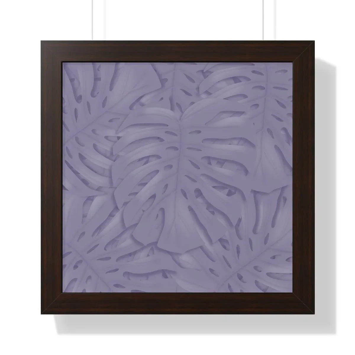 Violet Monstera Framed Print – Botanical Wall Art