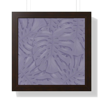 Violet Monstera Framed Print – Botanical Wall Art