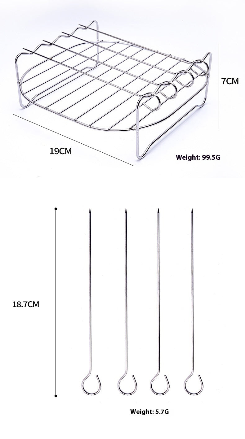 Air Fryer 430 Stainless Steel Double Layer Grill Rack