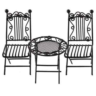 Iron Art Table And Chair Coffee Table And Chair Mini Model