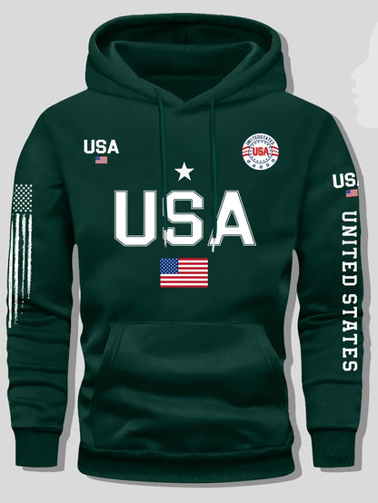 Unisex USA American Flag Hoodies