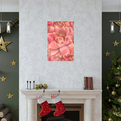 Graptosedum California Sunset Succulent Pattern Botanical Print – Unframed Wall Art