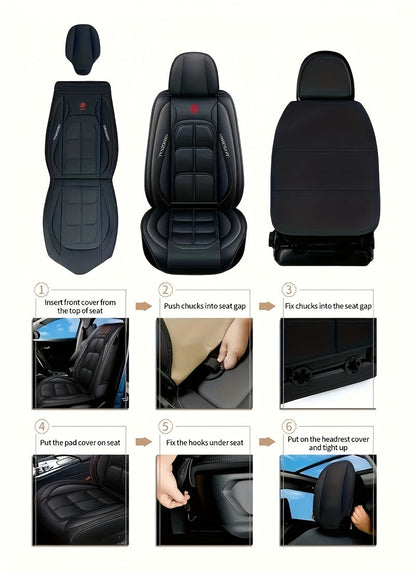 Faux Leather Universal Seat Covers Driver & Passenger Seats
