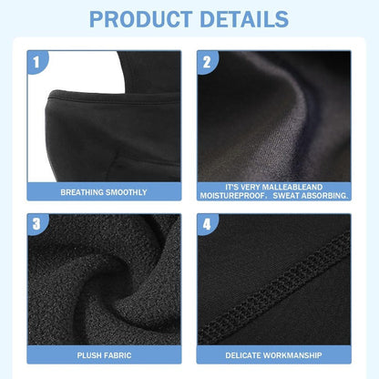 Extreme cold windproof breathable face mask and scarf w/ adjustable drawstring