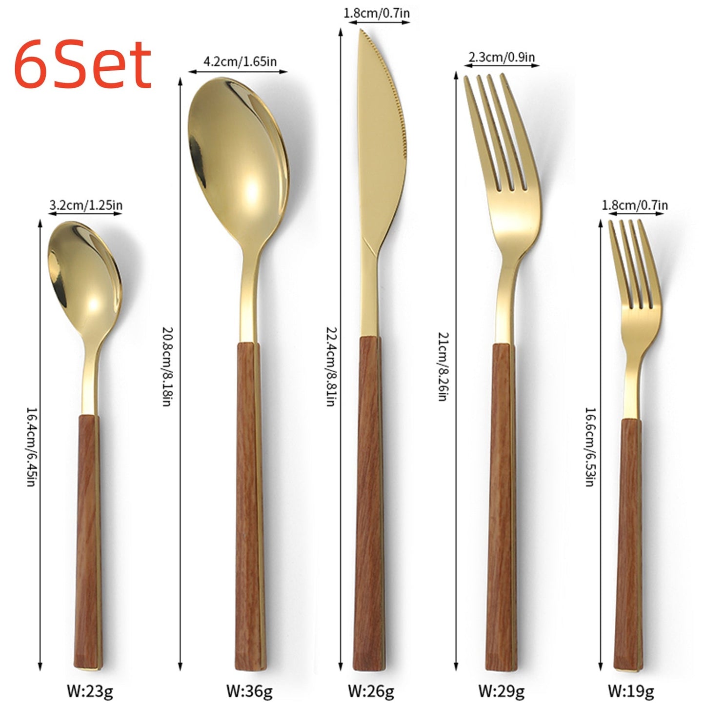 Stainless Steel Cutlery With Wooden Handle