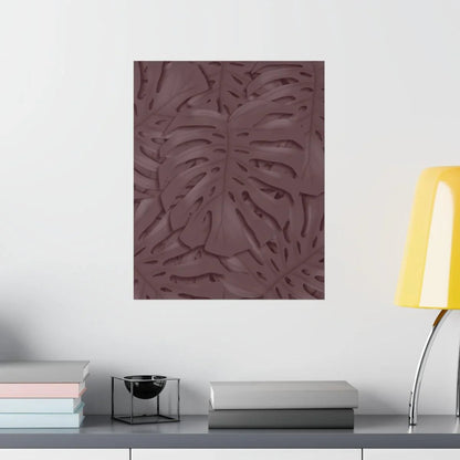 Merlot Monstera Botanical Print – Unframed Wall Art