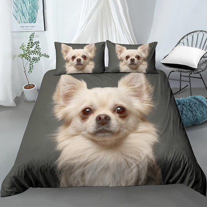 3D Digital Printing Three-piece Sanding Kit Pug Cartoon