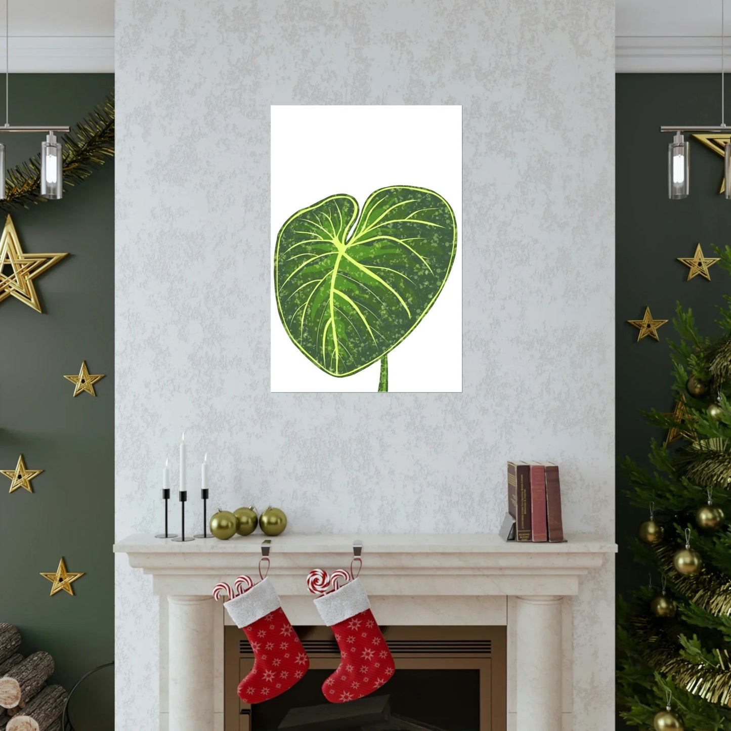 Philodendron Gloriosum Botanical Print – Unframed Wall Art