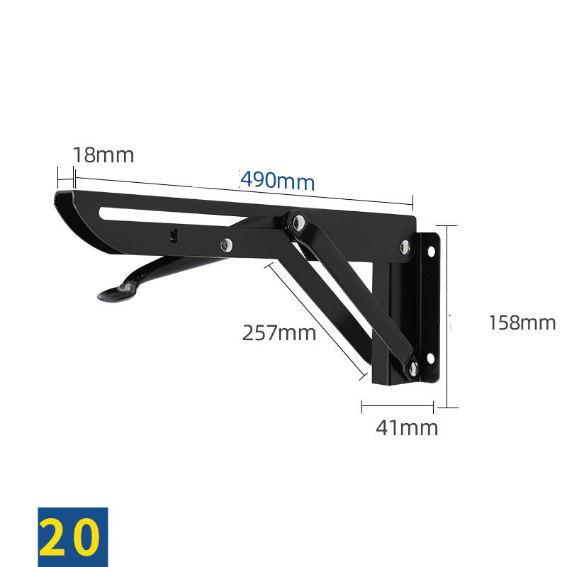 Stainless Steel K-shaped Folding Triangle Bracket Wall Shelf Shelf Support Frame