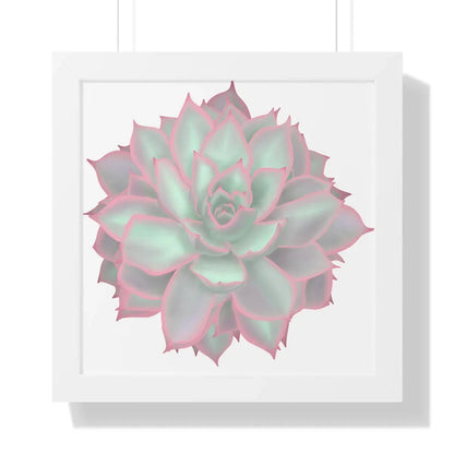 Echeveria Violet Queen Succulent Framed Print – Botanical Wall Art