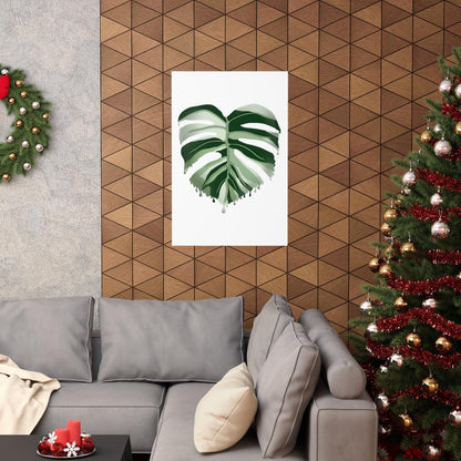 Melting Monstera Albo Botanical Print – Unframed Wall Art