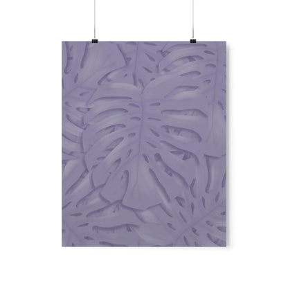 Violet Monstera Botanical Print – Unframed Wall Art