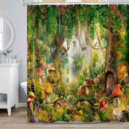 Shower Curtain Digital Printing Bathroom Waterproof Mildew-proof Partition Curtain
