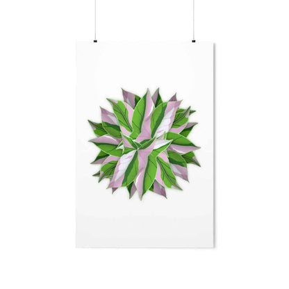 Syngonium Tricolor Pattern Botanical Print – Unframed Wall Art
