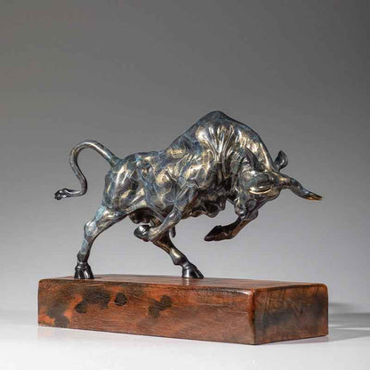 Bronze Ox Crafts Ornament Brass Cow Sculpture Copper Artwork Decoration