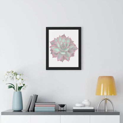 Echeveria Violet Queen Succulent Framed Print – Botanical Wall Art