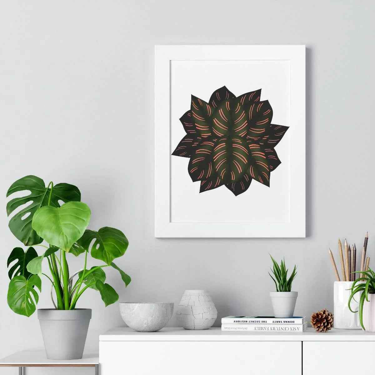 Calathea Pinstripe Framed Print – Botanical Wall Art