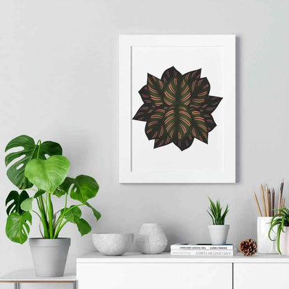 Calathea Pinstripe Framed Print – Botanical Wall Art