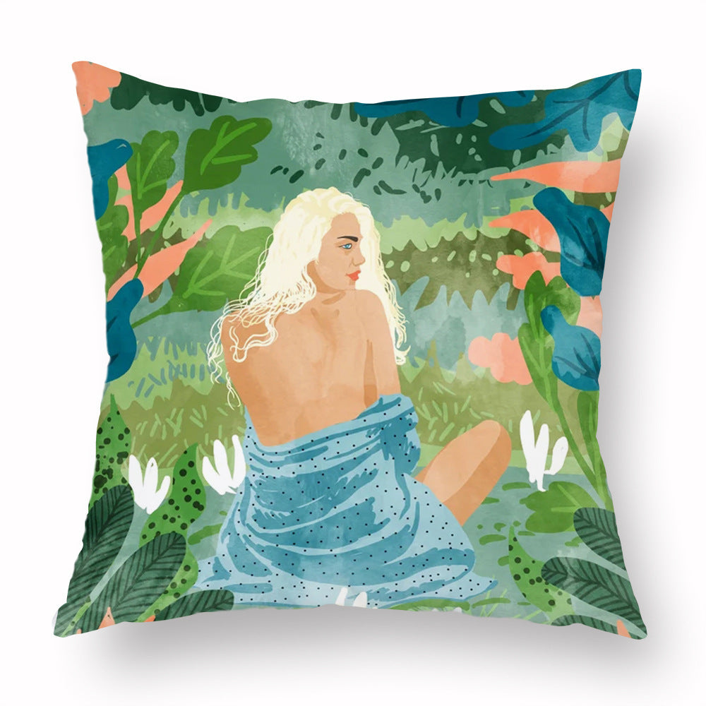 Home Fashion Simple Personality Printed Pillowcase