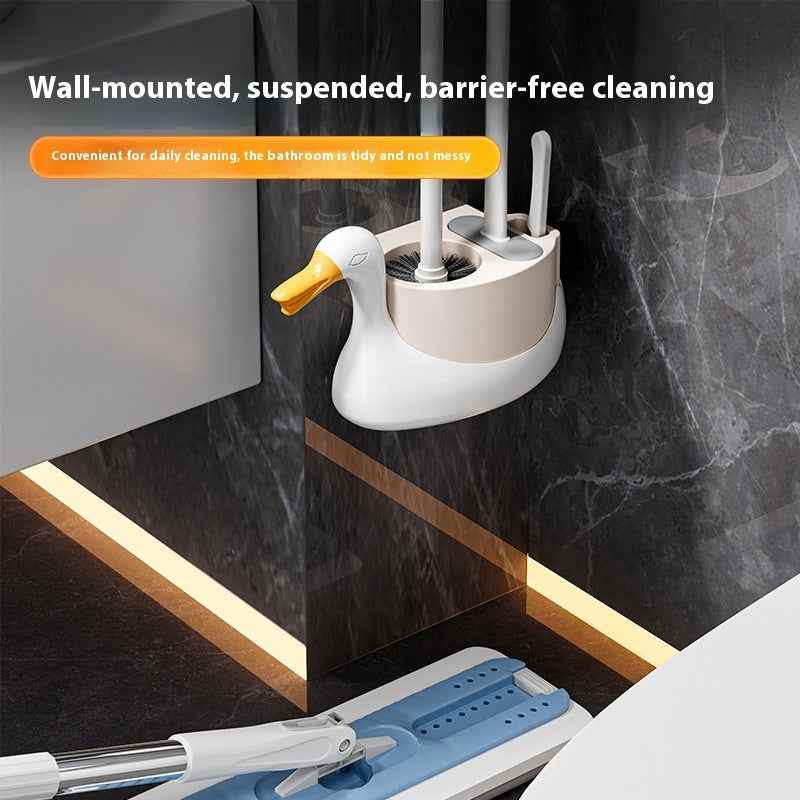 Three-in-one Toilet Brush Wall-mounted Household Light Luxury No Dead Angle Bathroom Gap Brush Multifunctional Cleaning Suit