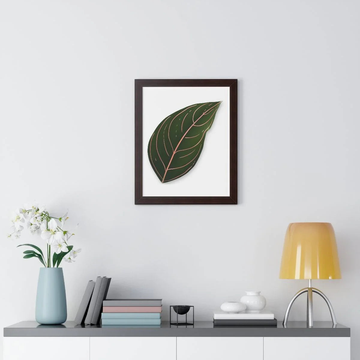 Aglaonema Rotundum Framed Print – Botanical Wall Art