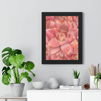 Graptosedum California Sunset Succulent Pattern Framed Print – Botanical Wall Art