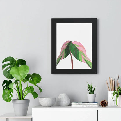 Pink Princess Philodendron Framed Print – Botanical Wall Art