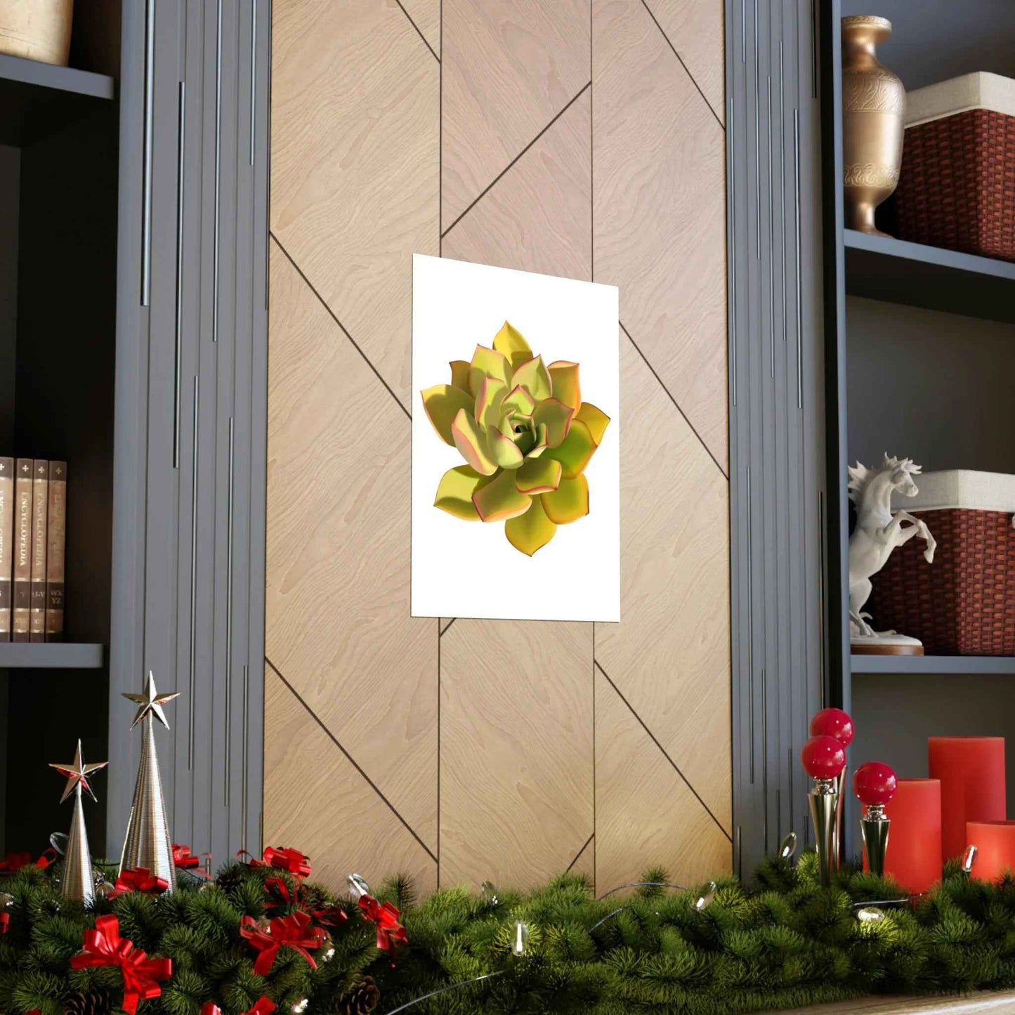 Noble Aeonium Succulent Botanical Print – Unframed Wall Art