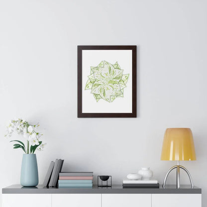 Snow Queen Pothos Framed Print – Botanical Wall Art