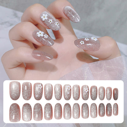 Fake Nail Patches Hand Wearing Art