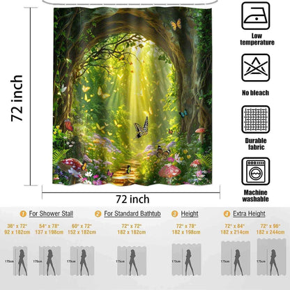 Shower Curtain Digital Printing Bathroom Waterproof Mildew-proof Partition Curtain