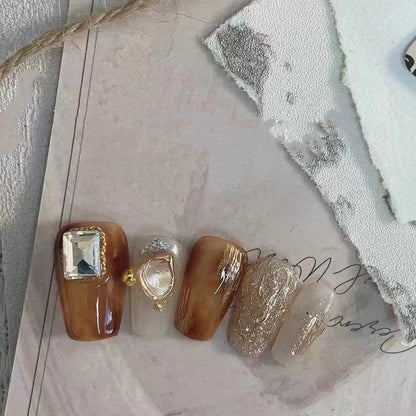 Women's Fashion Amber Blooming Gradient Nail Art