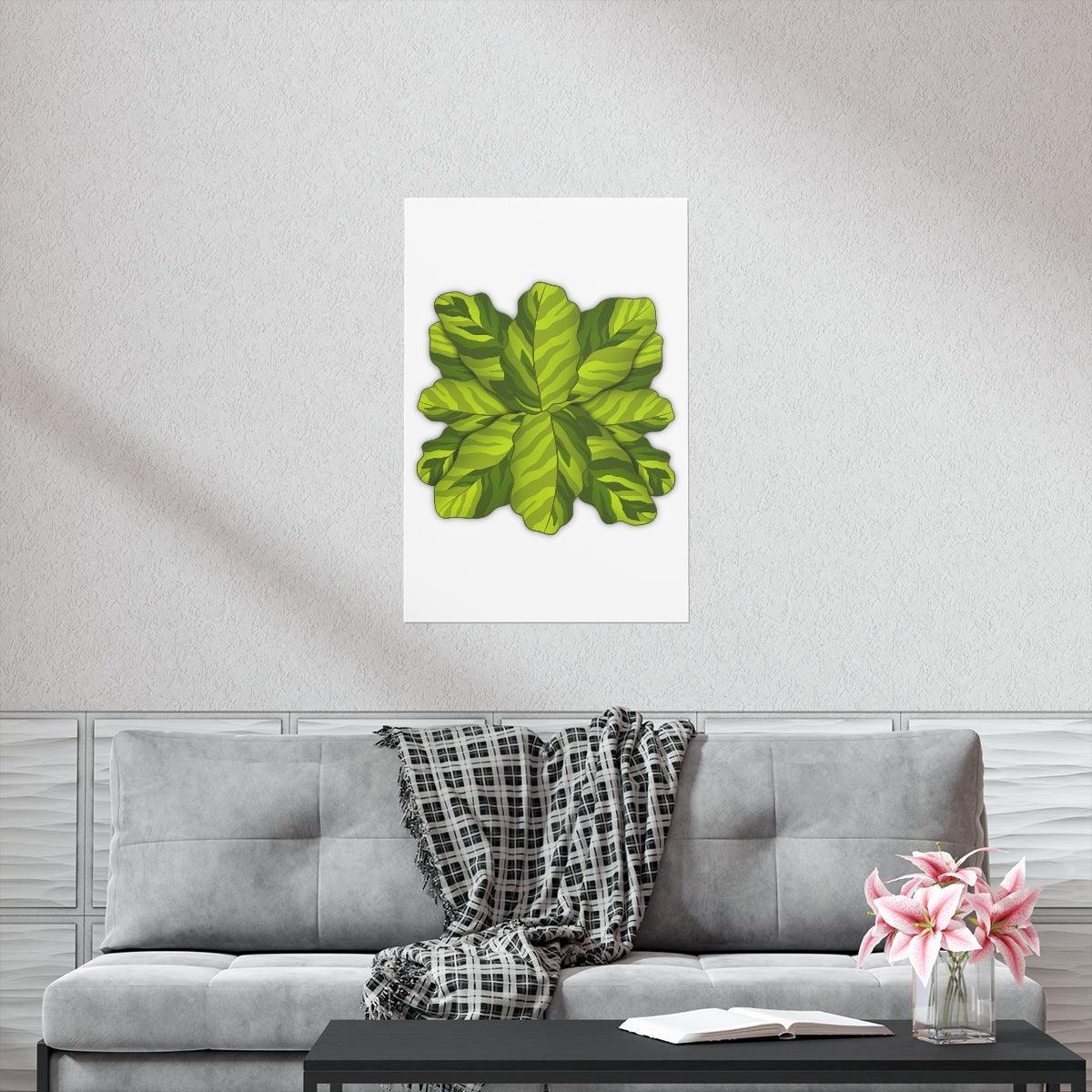 Calathea Yellow Fusion Botanical Print – Unframed Wall Art