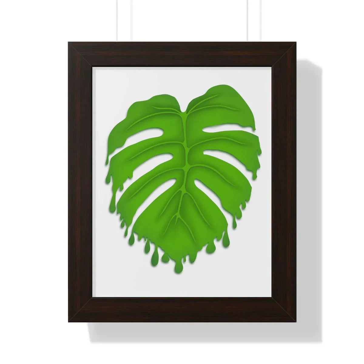 Melting Monstera Framed Print – Botanical Wall Art
