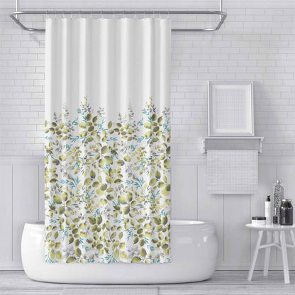 Digital Printing Shower Curtain Cloth Green Plants