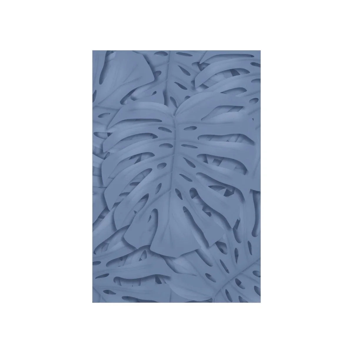 Blue Monstera Botanical Print – Unframed Wall Art