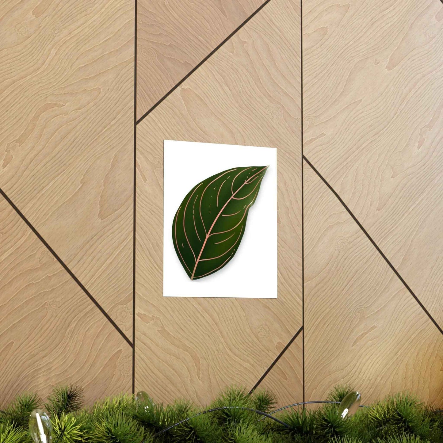 Aglaonema Rotundum Botanical Print – Unframed Wall Art