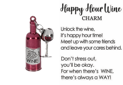 Happy Hour Wine Charm - Red Wine