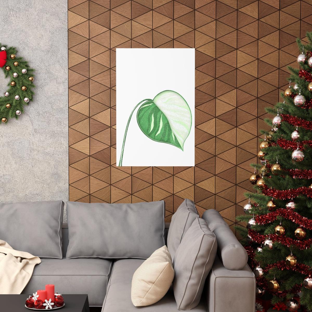 Monstera Albo Botanical Print – Unframed Wall Art