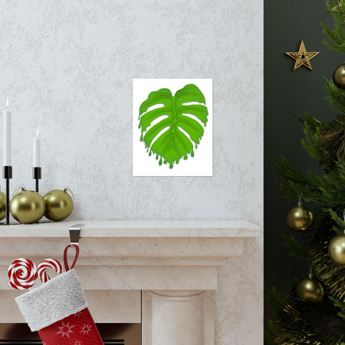 Melting Monstera Botanical Print – Unframed Wall Art