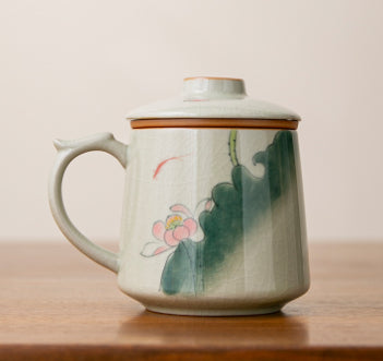 Ge Kiln Persimmon Pattern Ceramic Cup Personal Dedicated