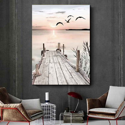 HD Abstract Warm-style Decorative Gallery Corridor Entrance Painting Core