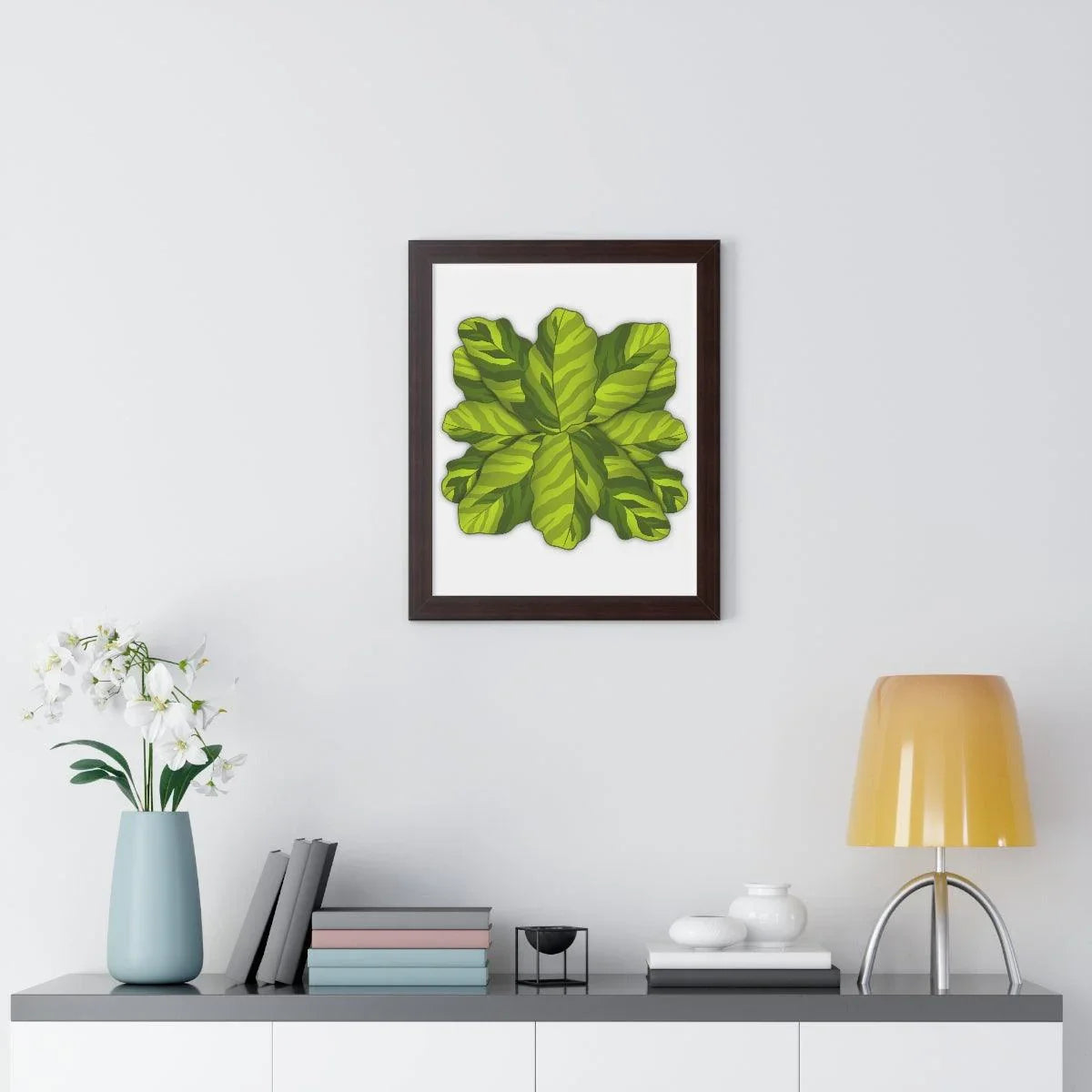 Calathea Yellow Fusion Framed Print – Botanical Wall Art