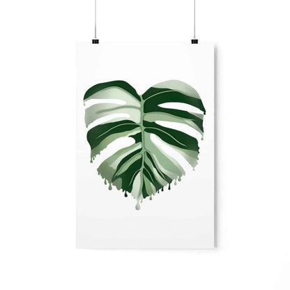 Melting Monstera Albo Botanical Print – Unframed Wall Art
