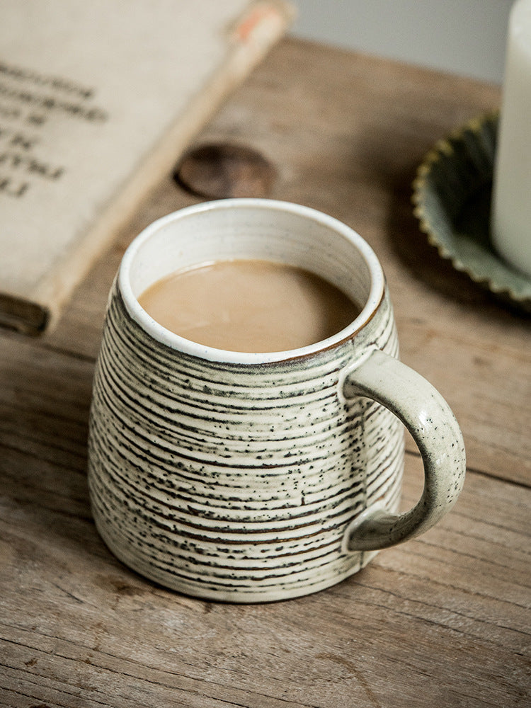 Ceramic Retro Distressed Feeling Japanese Style Big Belly Drinking Cup