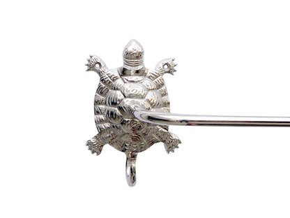 Chrome Turtle Bath Towel Holder 28""
