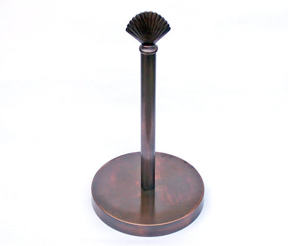 Antique Copper Sea Shell Extra Toilet Paper Stand 16""